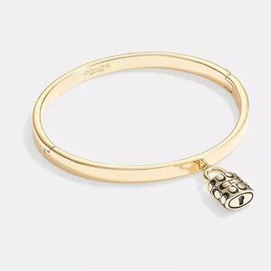 Coach Quilted Padlock Bangle